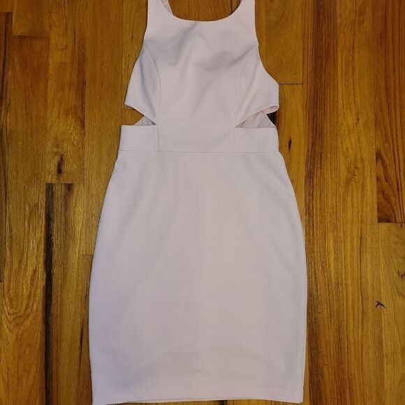 Aidan Mattox Pink Blush Side Cut-Out Dress 8 - Picture 4 of 11